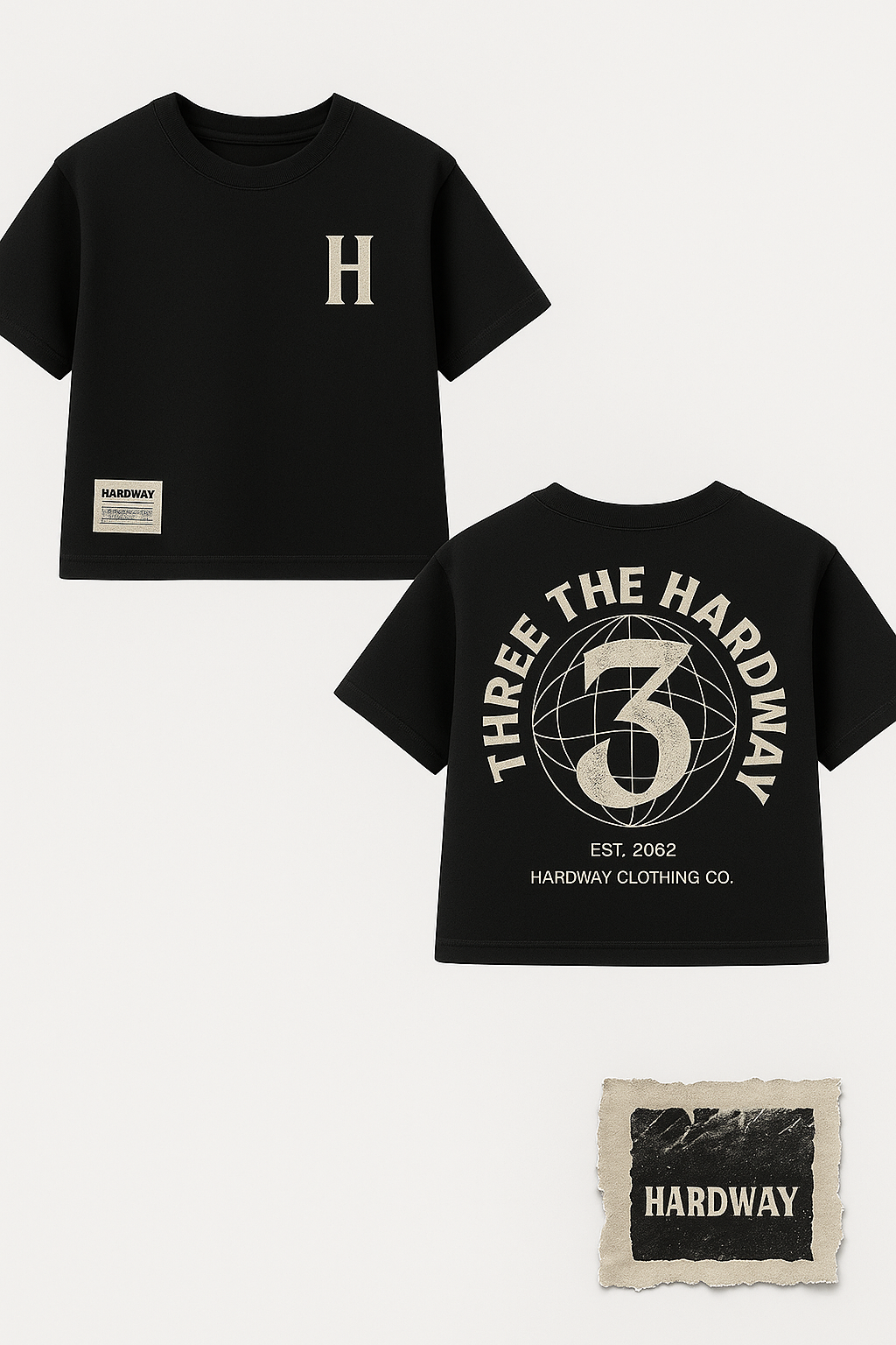 ALLIGATOR CITY 3 (BLACK CROPPED TEE)